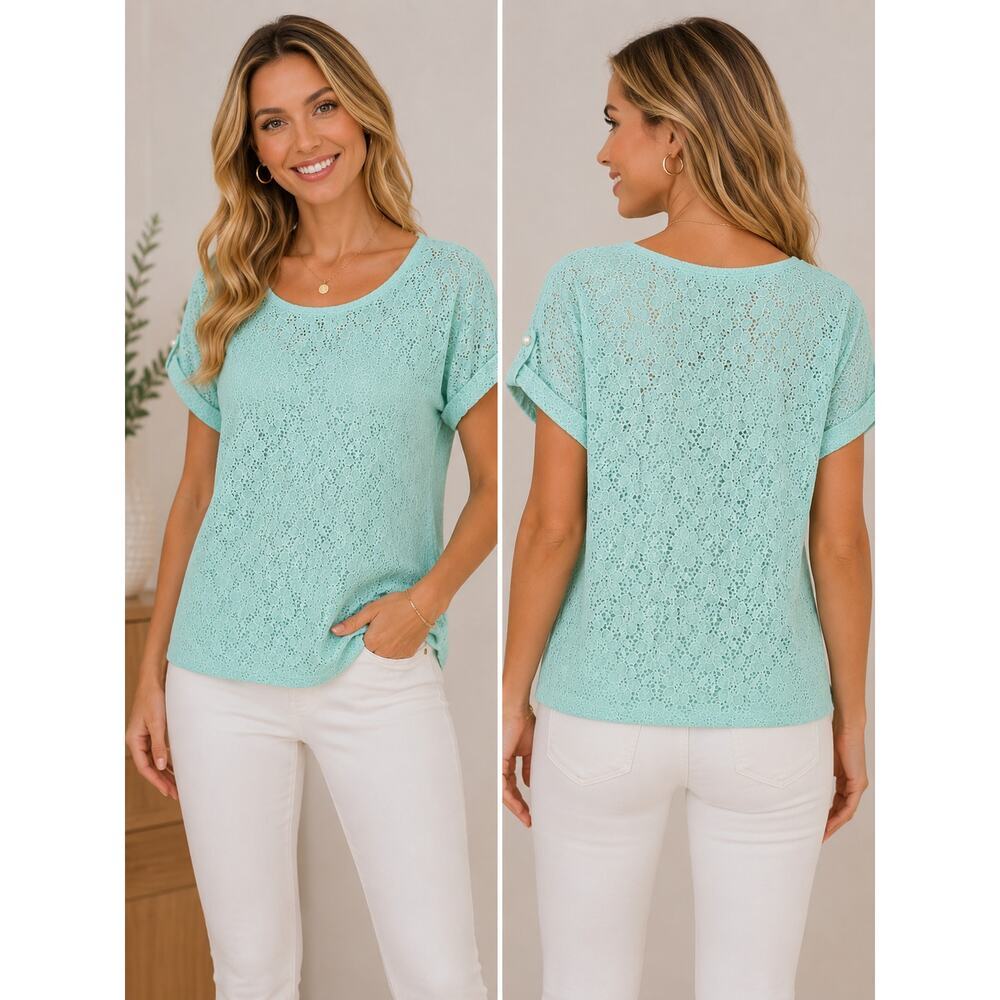 Soltaire Mint Lace Top – Women’s Medium